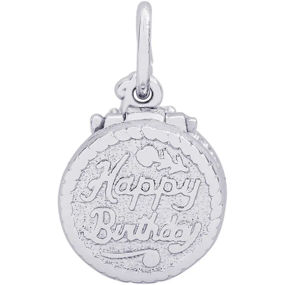 Sterling Silver Happy Birthday Cake Charm 1