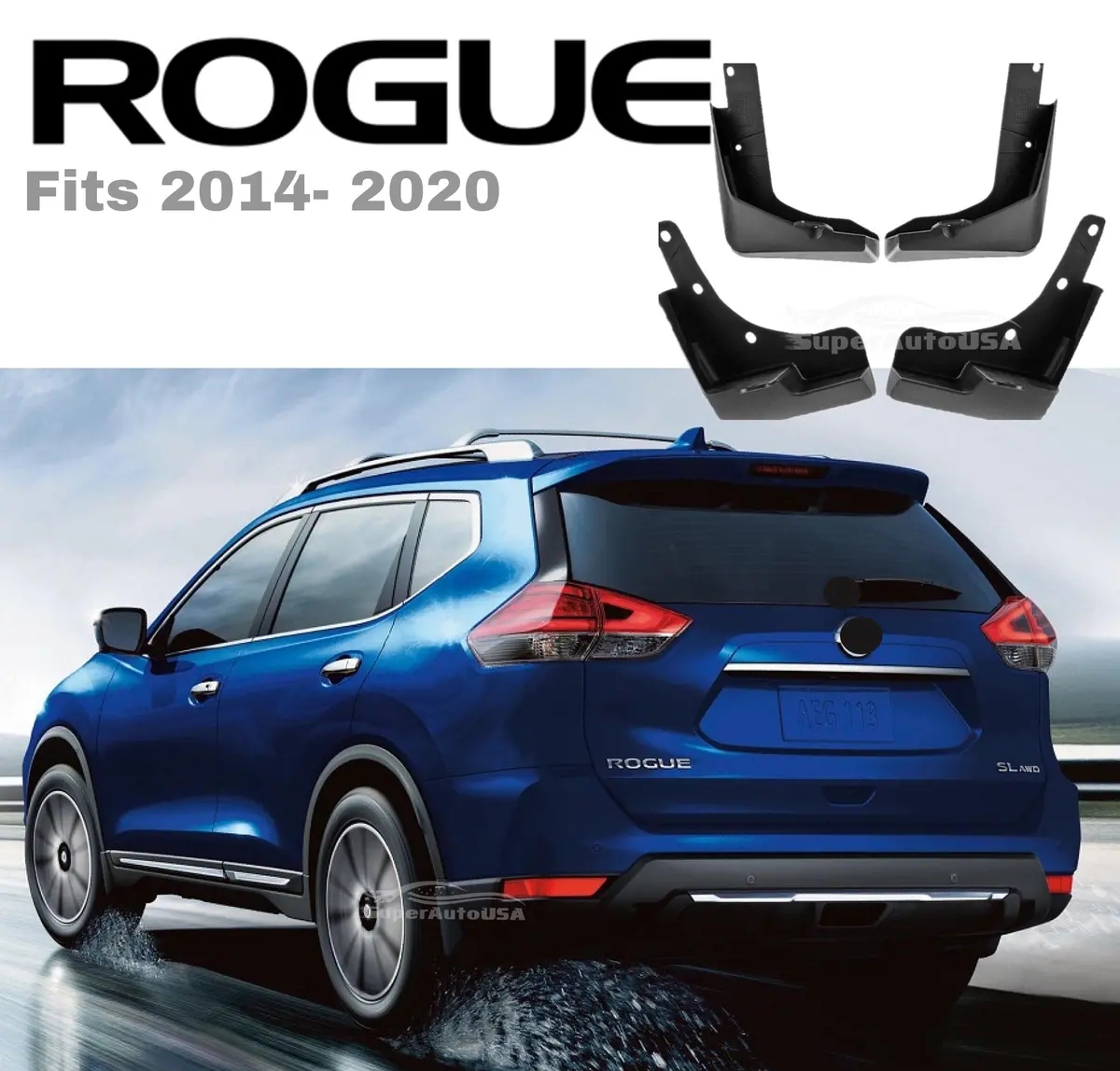 Fit 2014-2020 Nissan Rogue 4Pc Mud Flaps Splash Guard Fender Mudguard Kit 1
