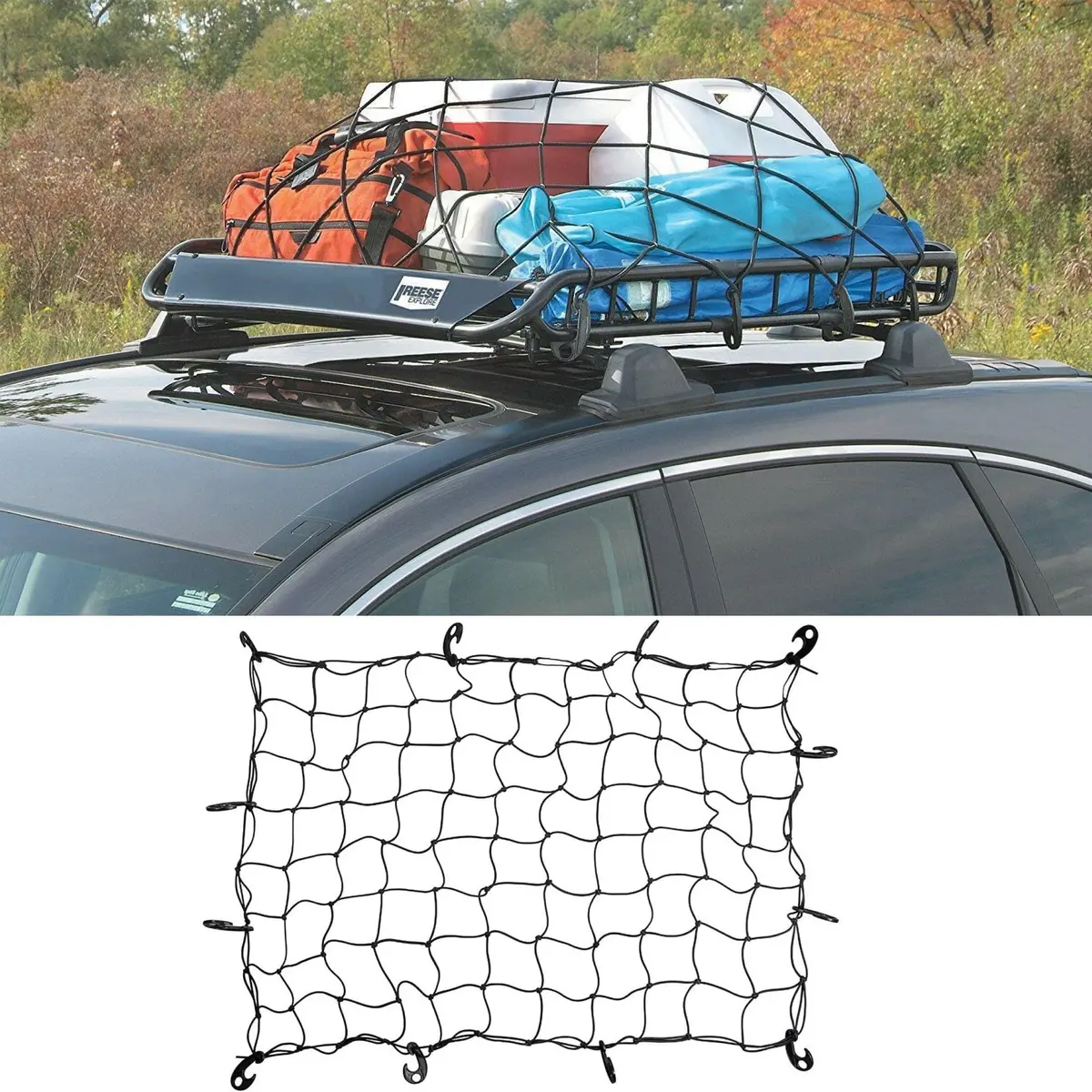 Universal Suv Cargo Net, Rugged Ridge, Roof Rack Stretch Net, Solid For Ford Us 1