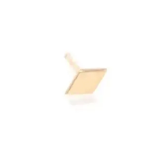 14K Yellow Gold Itty Bitty Diamond Shape Stud Earrings 1