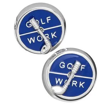 Sterling Silver Spinning Golf Cufflinks 1