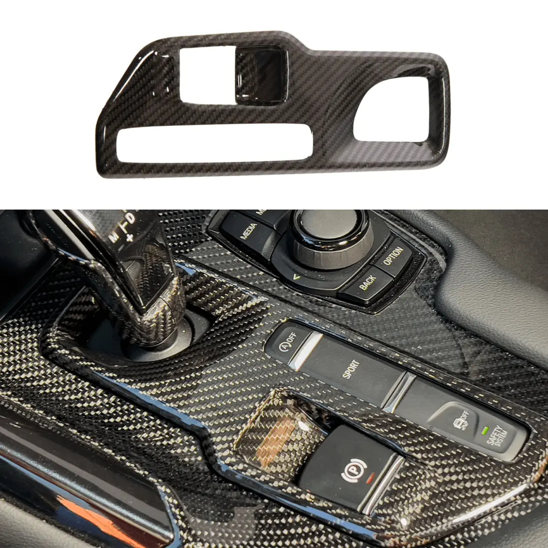 For 2020-Up Toyota Supra Carbon Fiber Center Gear Shift Box Cover 1