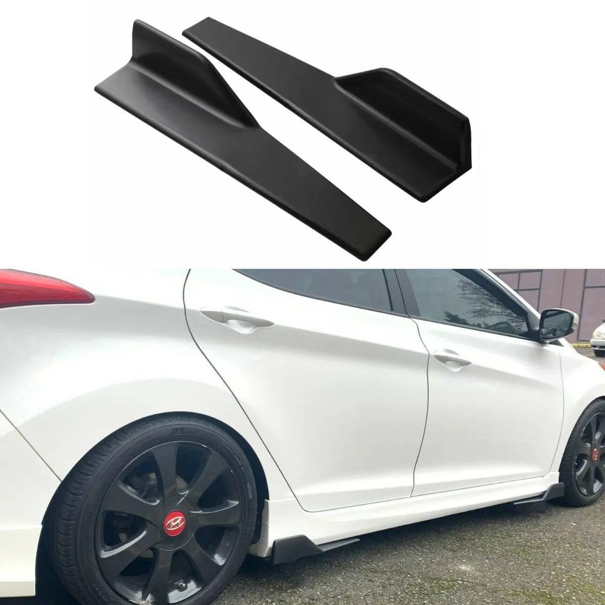 For Hyundai Sonata 2008-2020 Black Side Skirts Splitter Spoiler Diffuser Wing 1