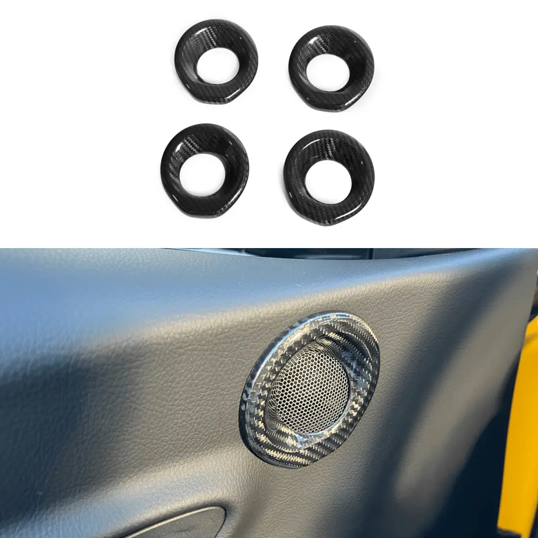 Fits 2020-Up Toyota Supra Carbon Fiber Inner Door Speaker Cover 1