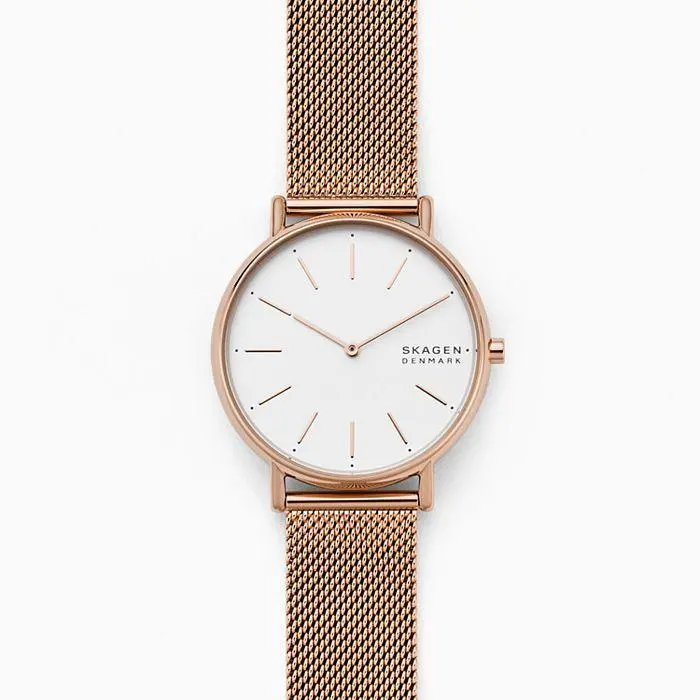 Signatur Rose-Tone Steel-Mesh Watch 1