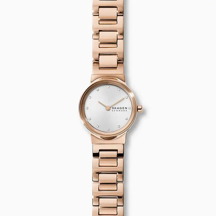 Skagen Freja Rose Gold-Tone Steel-Link Watch 1