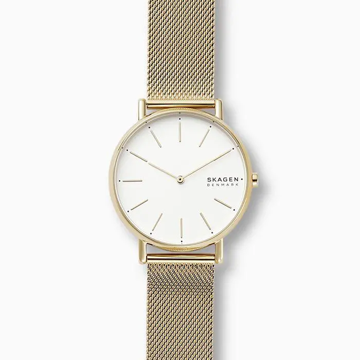 Signatur Gold-Tone Steel-Mesh Watch 1