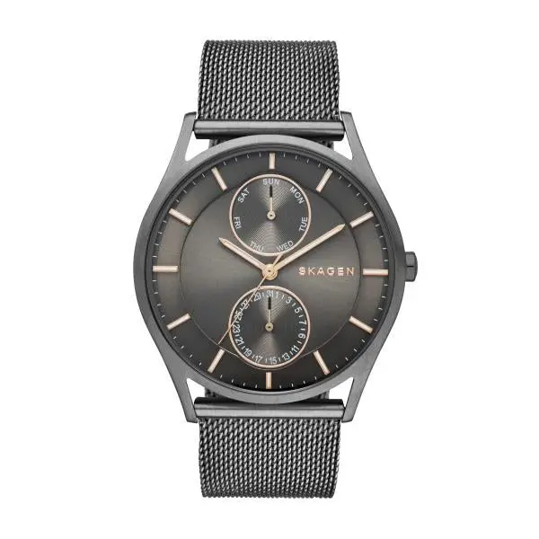 Skagen Holst Gray Steel-Mesh Multifunction Watch 1