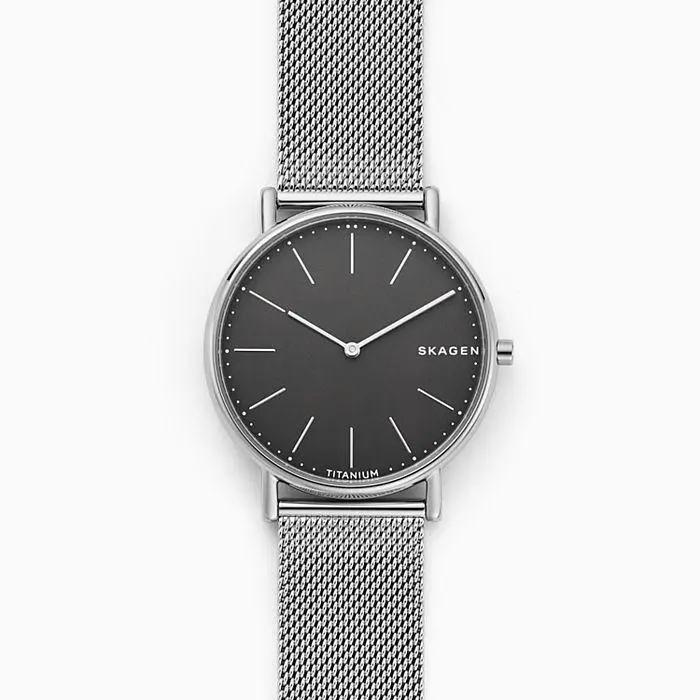 Skagen Signatur Slim Titanium And Steel-Mesh Watch 1