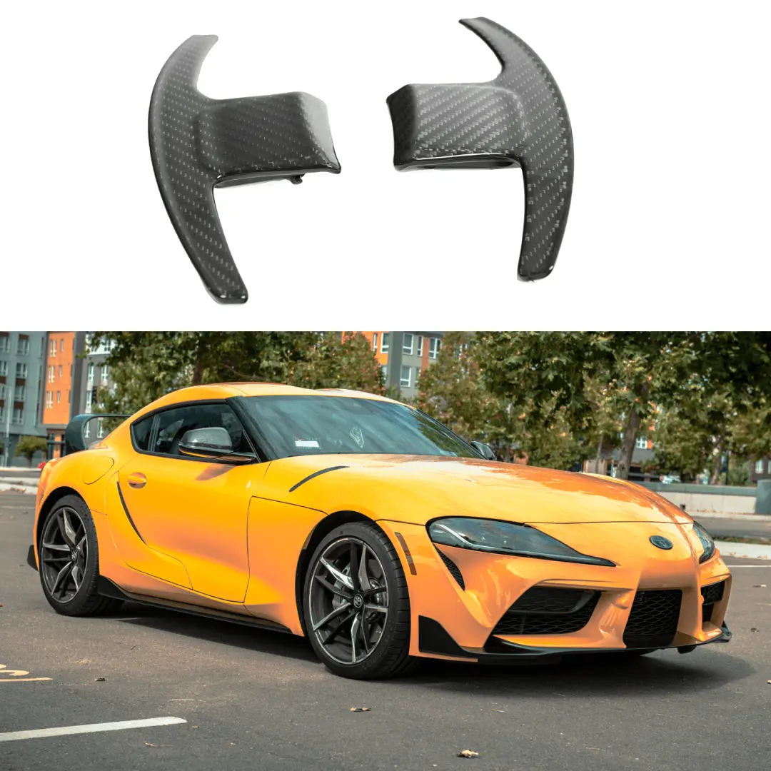 Fits 2020-Up Toyota Supra A90 Carbon Fiber Paddle Shifter Cover 1