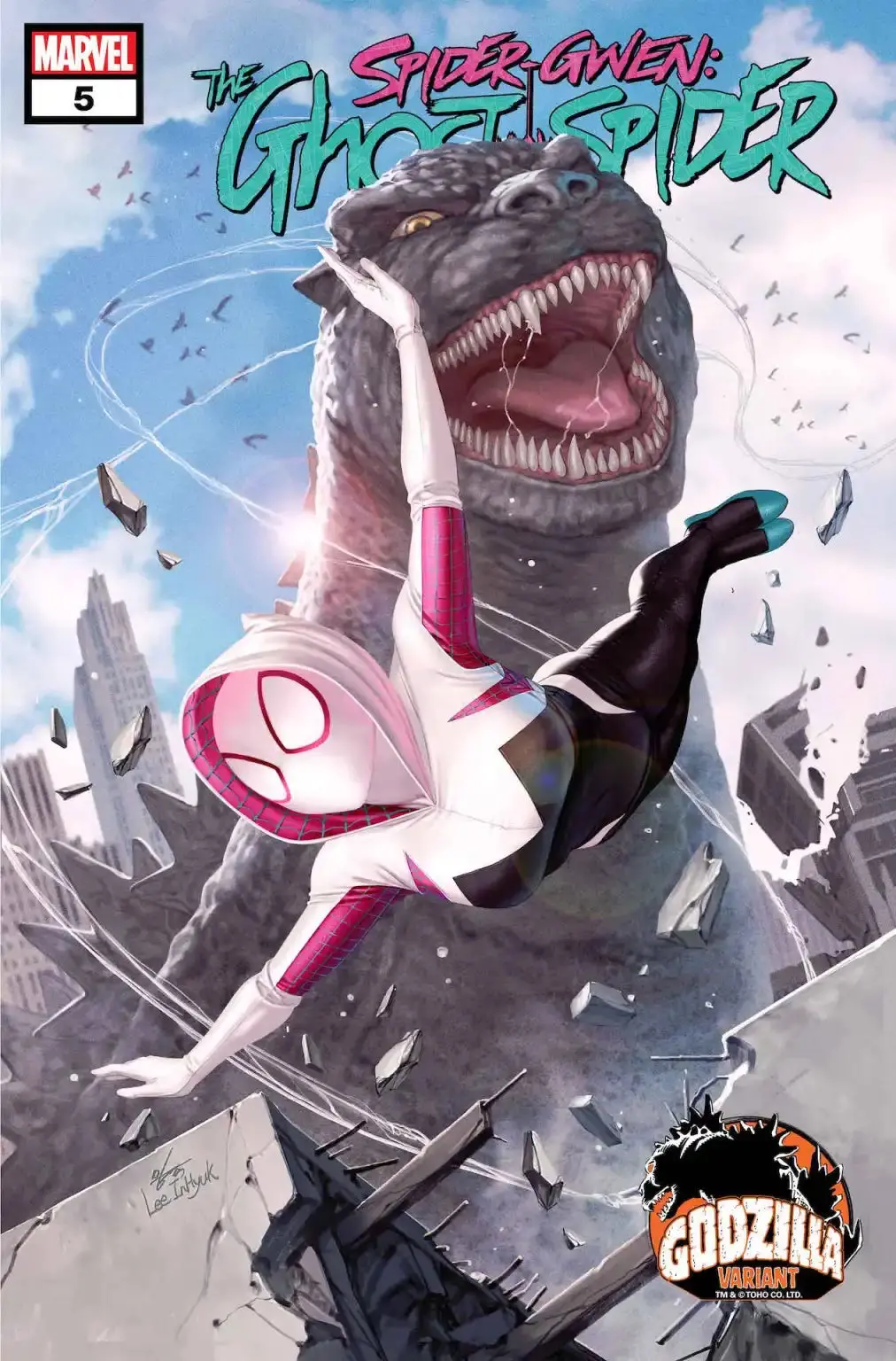 Spider-Gwen The Ghost-Spider #5 Inhyuk Lee Godzilla Var 1
