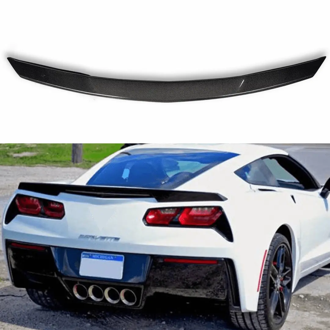 Fits Corvette C7 Stingray / Z51 Package Carbon Fiber Rear Bumper Spoiler 1