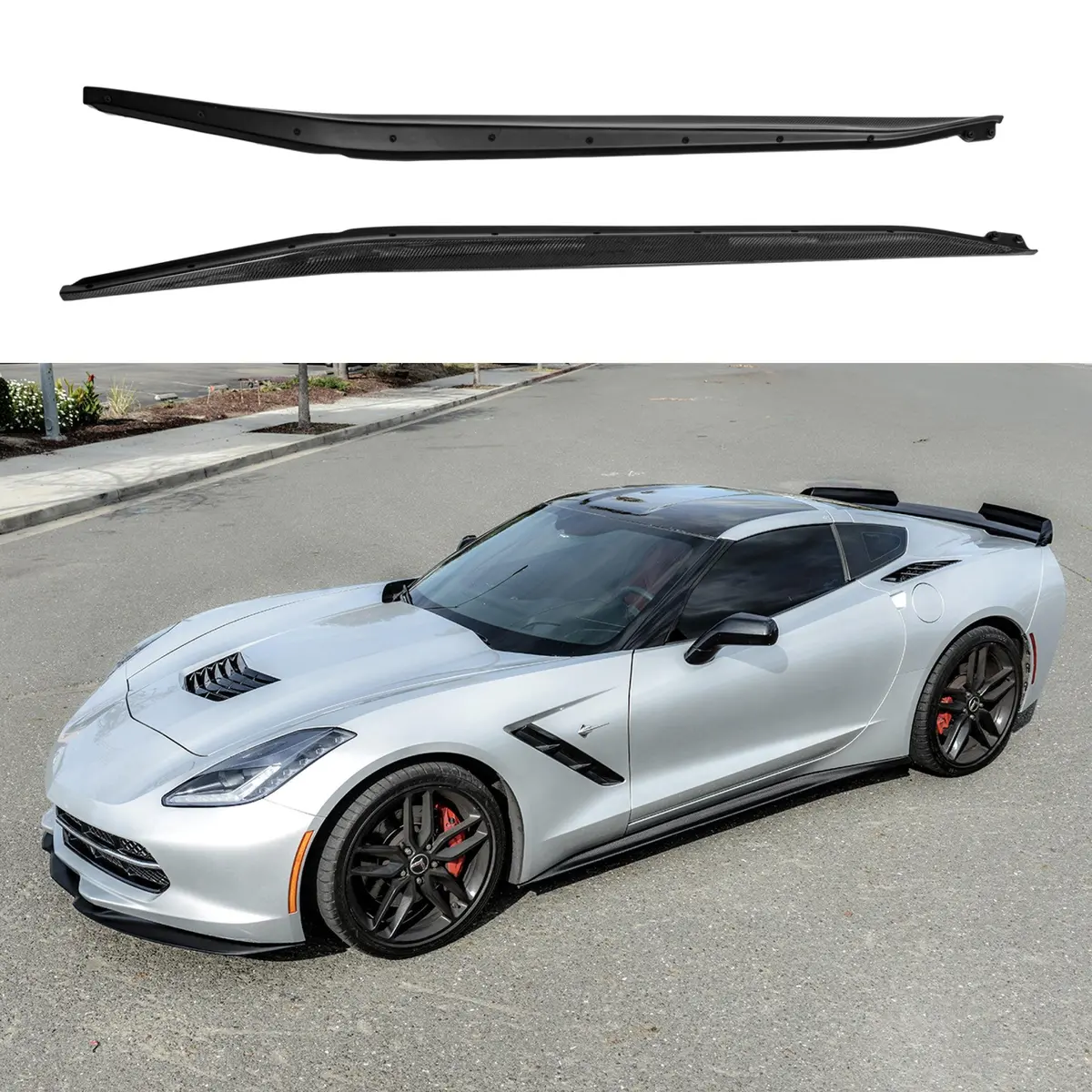 Fits Chevrolet Corvette C7 Eos Style Side Skirts Rocker Panels 1