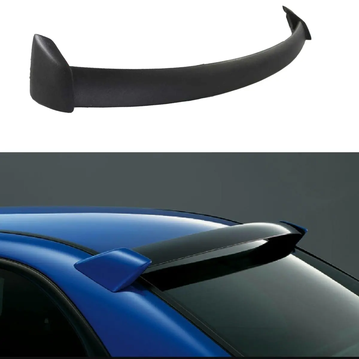 2002-2007 Subaru Wrx Sti Gd - Jdm Oe Style Rear Roof Window Spoiler - Matte Black 1