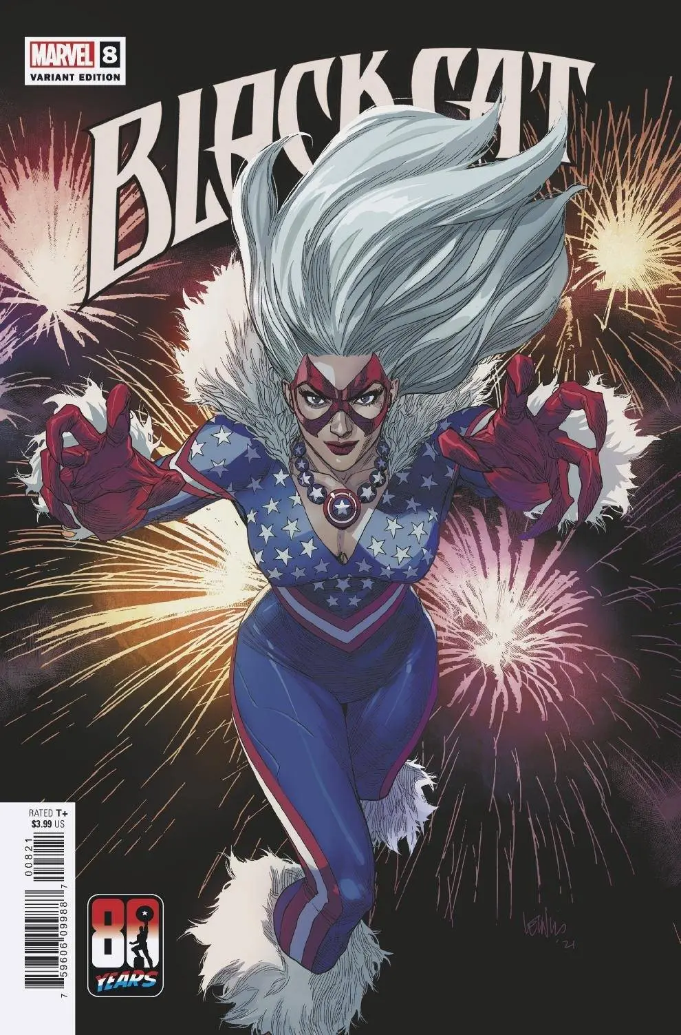 Black Cat #8 Yu Captain America 80Th Var 1