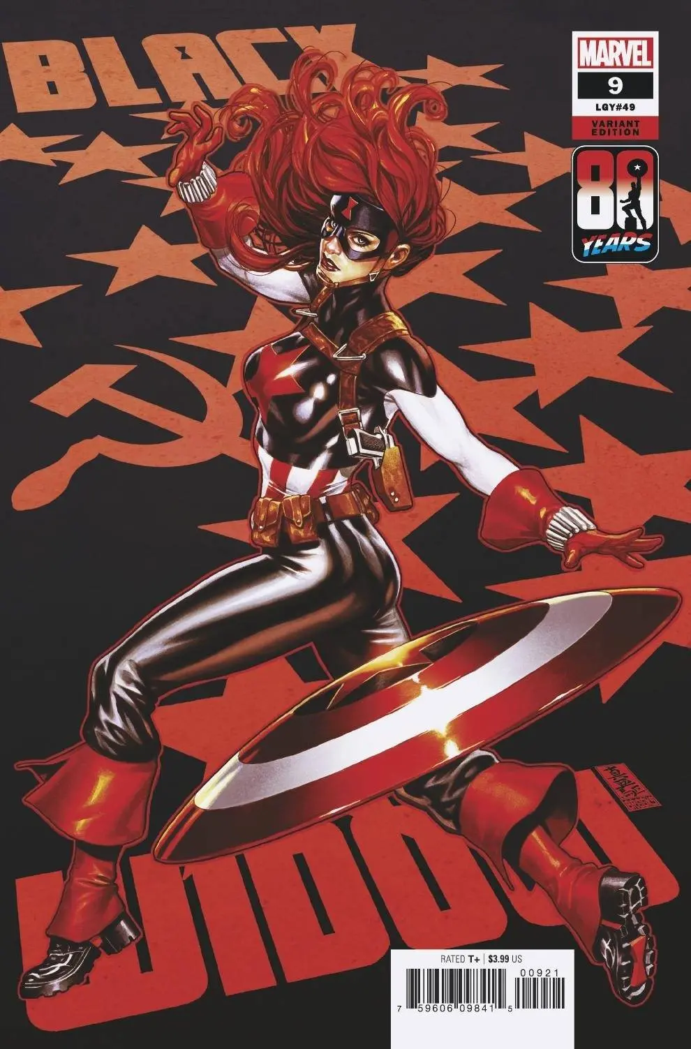 Black Widow #9 Brooks Captain America 80Th Var 1