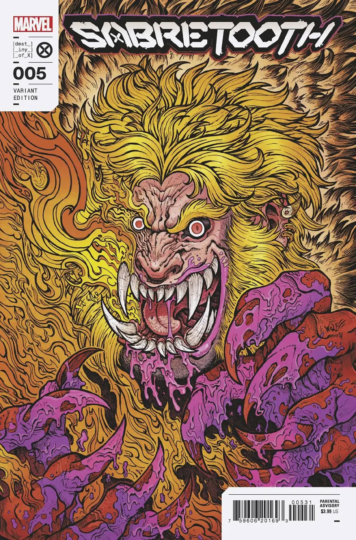 Sabretooth #5 (Of 5) Wolf Var 1
