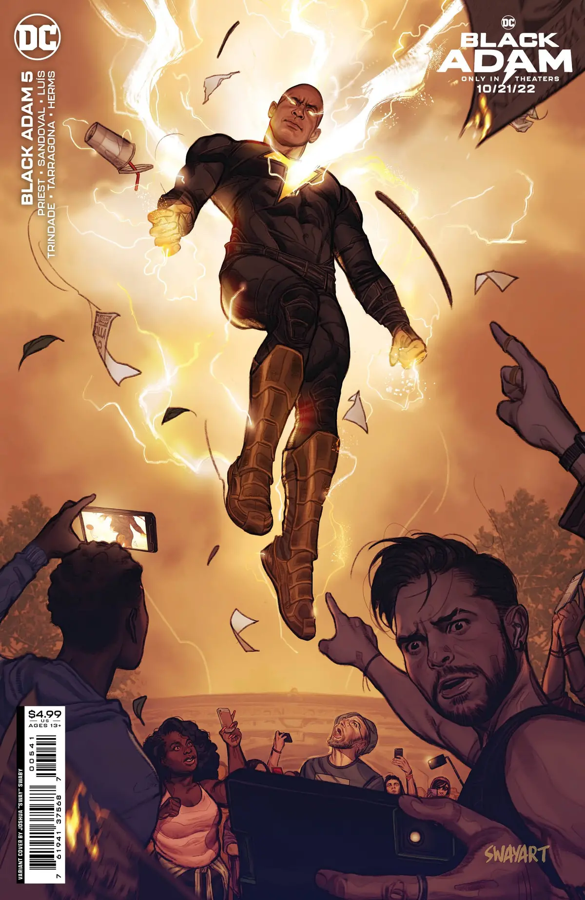 Black Adam #5 Cvr D Swaby Black Adam Movie Var 1