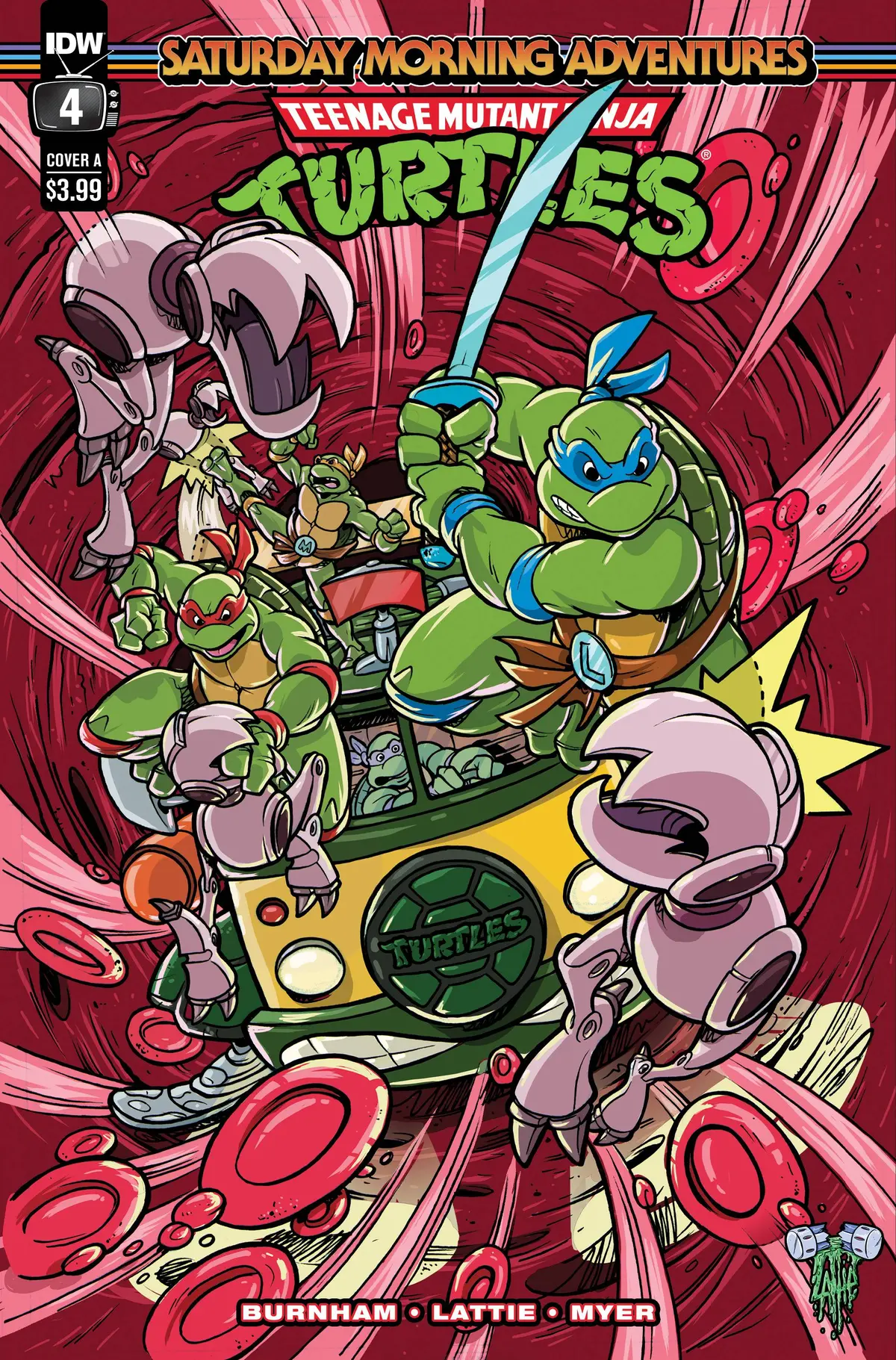 Tmnt Saturday Morning Adventures #4 Cvr A Lattie 1