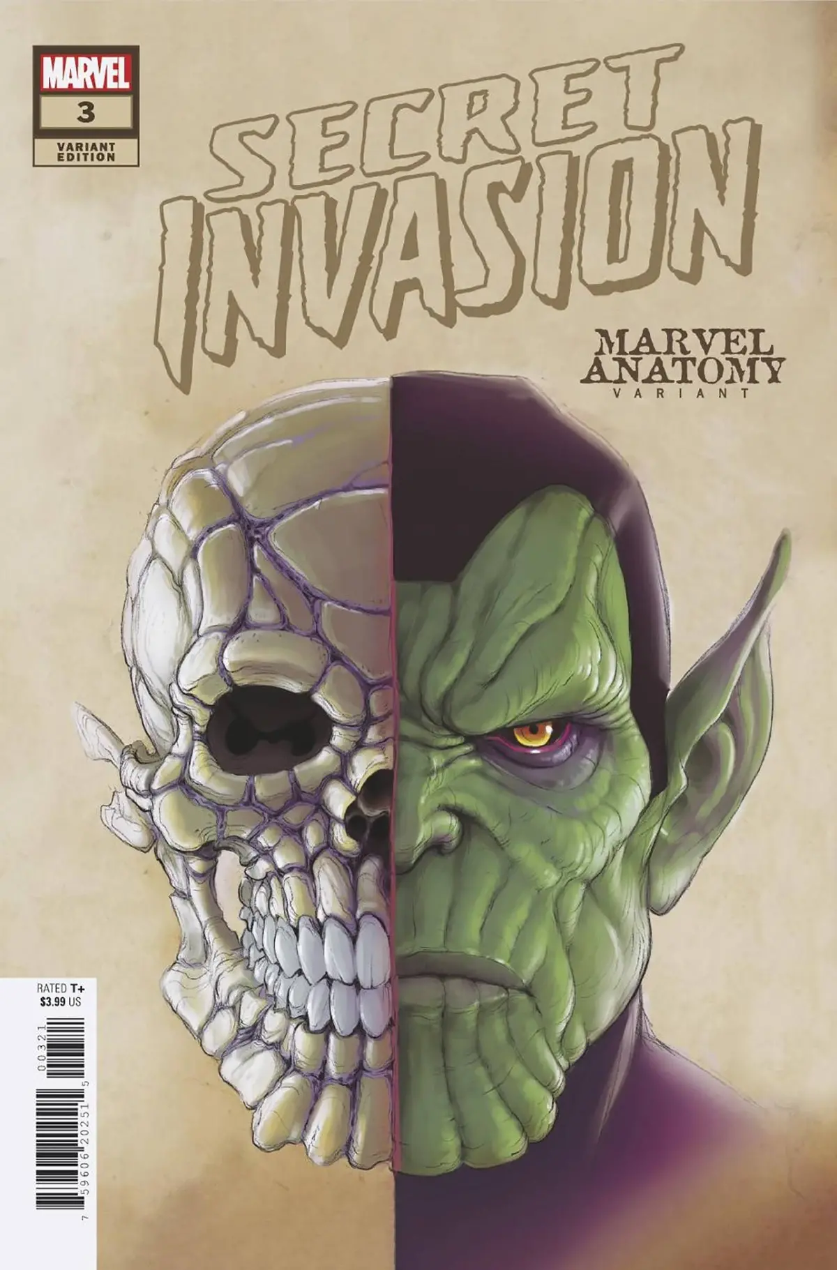Secret Invasion #3 (Of 5) Marvel Anatomy Lobe Var 1