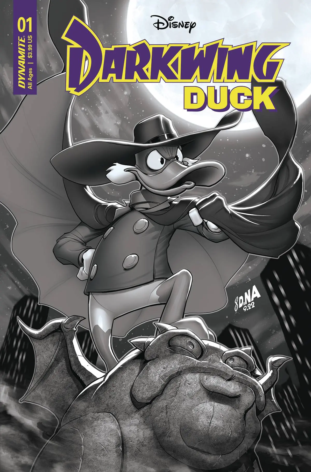 Darkwing Duck #1 Cvr I 15 Copy Incv Nakayama B&W 1
