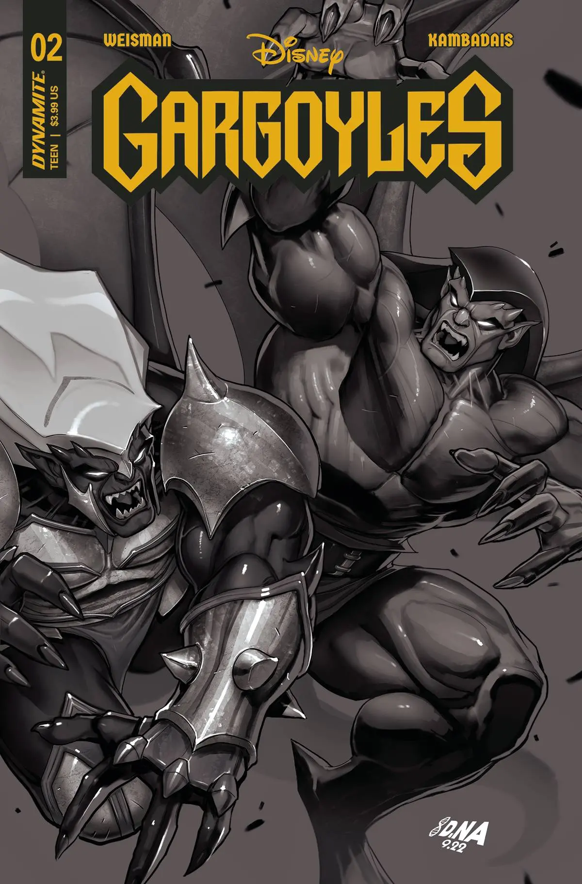 Gargoyles #2 Cvr I 15 Copy Incv Nakayama B&W 1