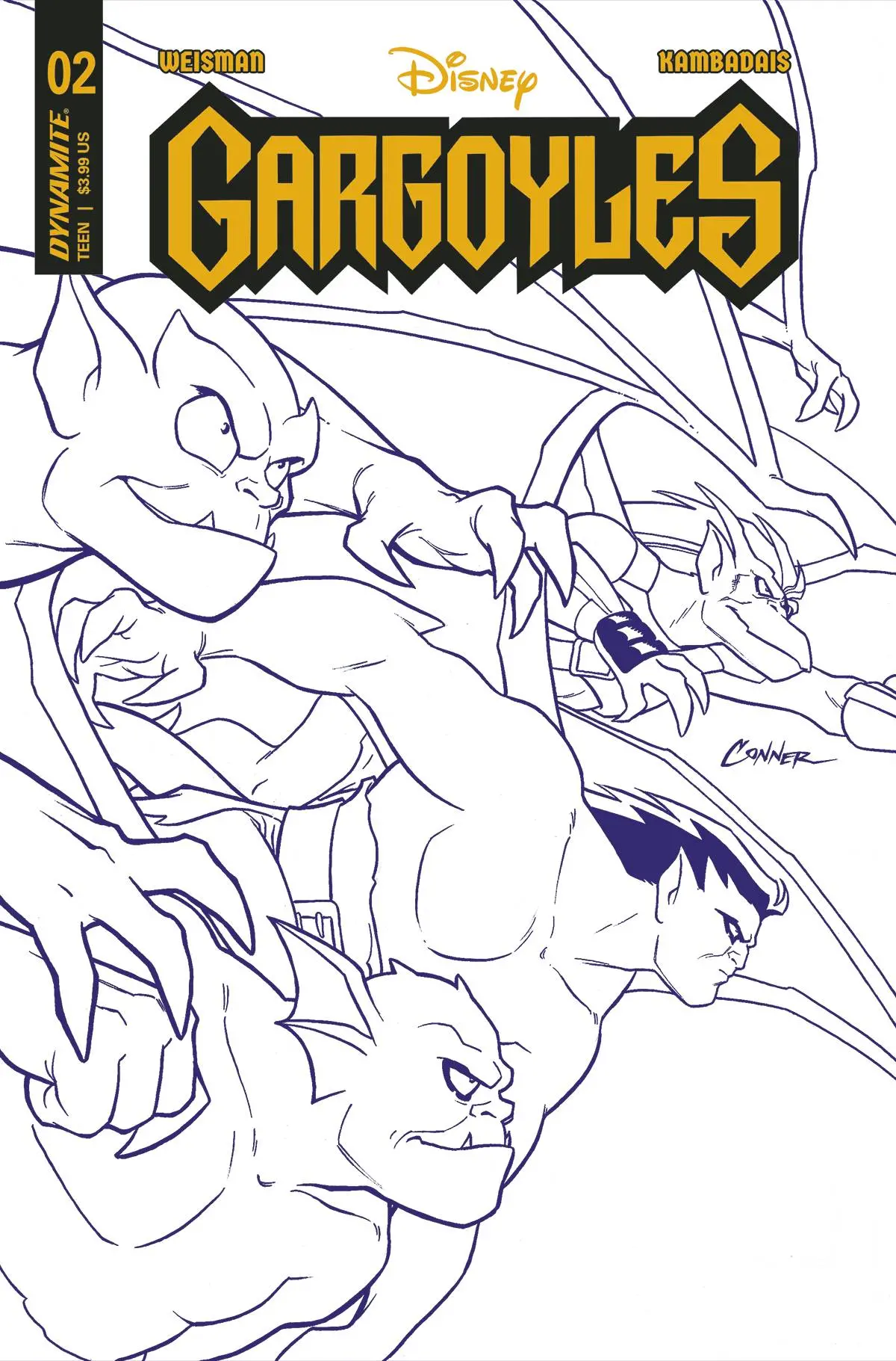 Gargoyles #2 Cvr J 20 Copy Incv Conner Purple Line Art 1