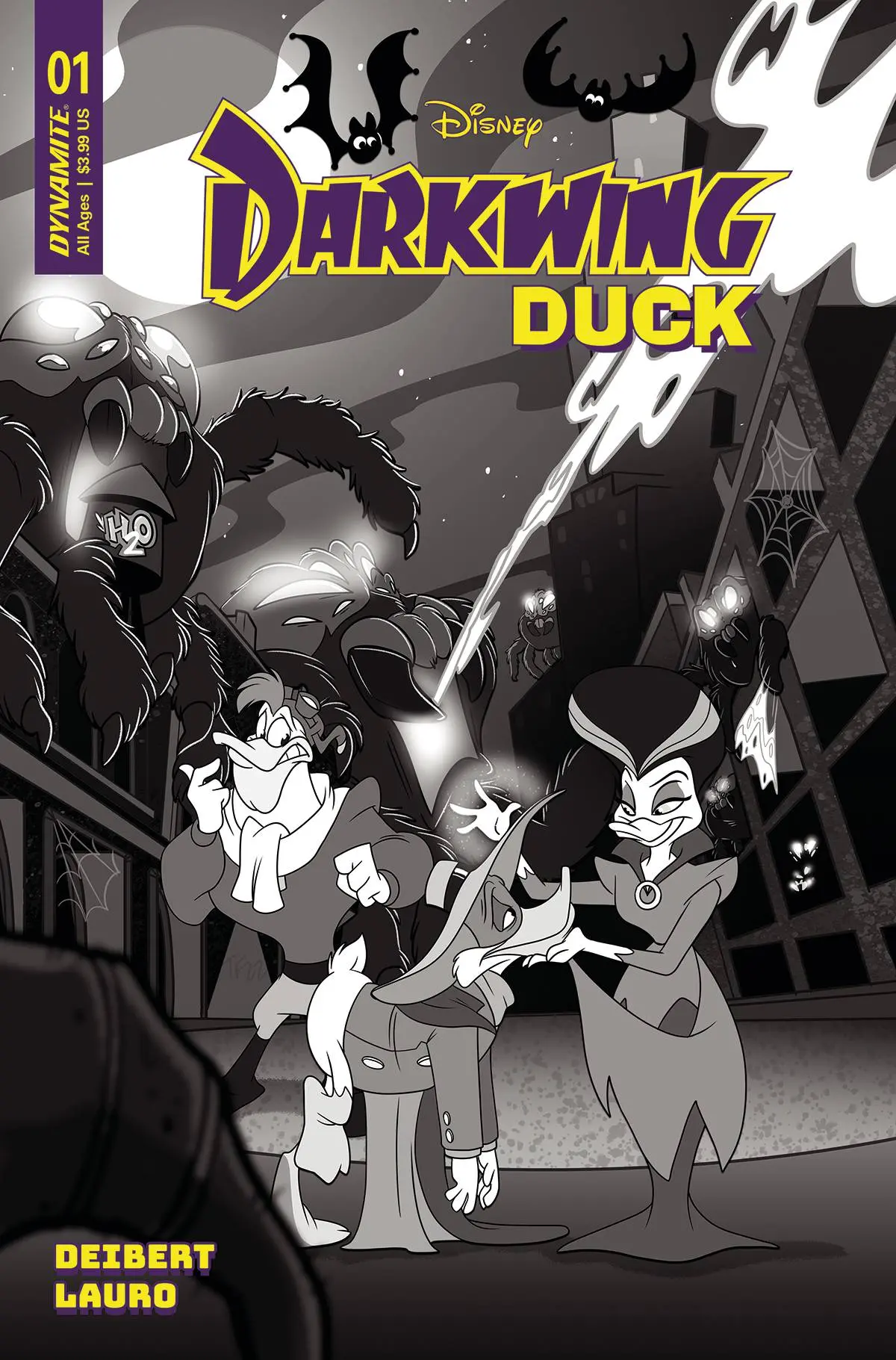 Darkwing Duck #1 Cvr Zi 10 Copy Foc Incv Forstner B&W 1
