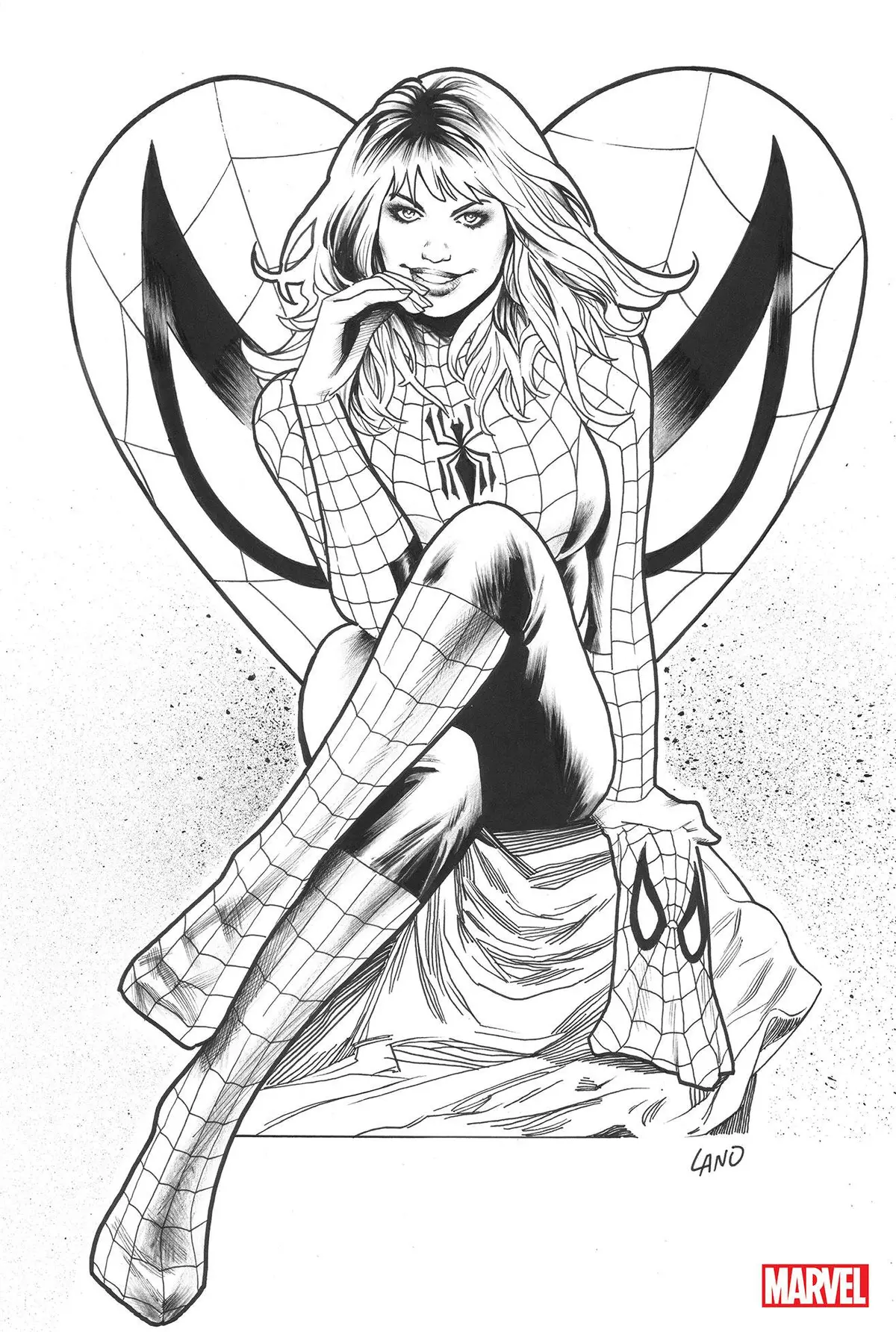 Amazing Spider-Man #25 50 Copy Incv Land Virgin Bw Var 1