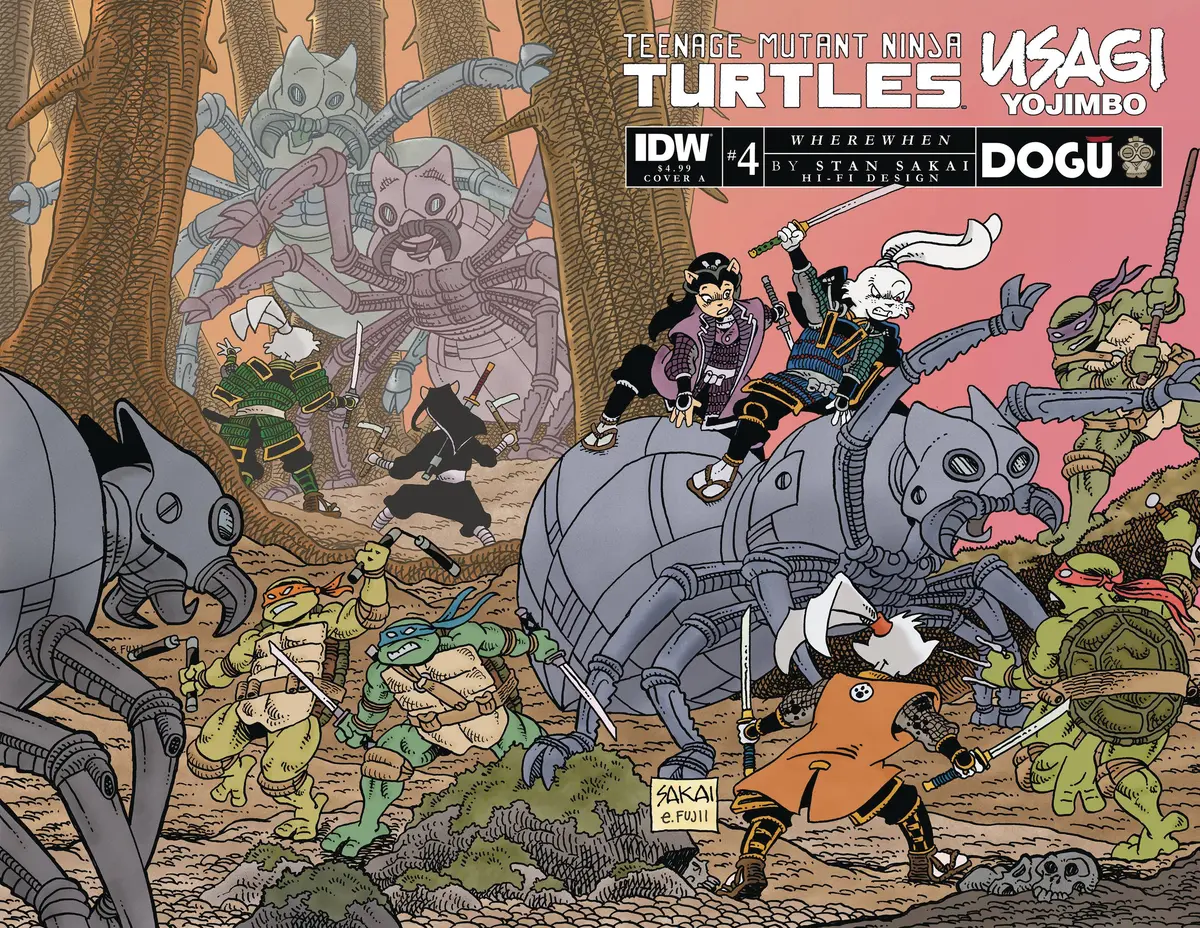 Tmnt Usagi Yojimbo Wherewhen #4 Cvr A Sakai 1