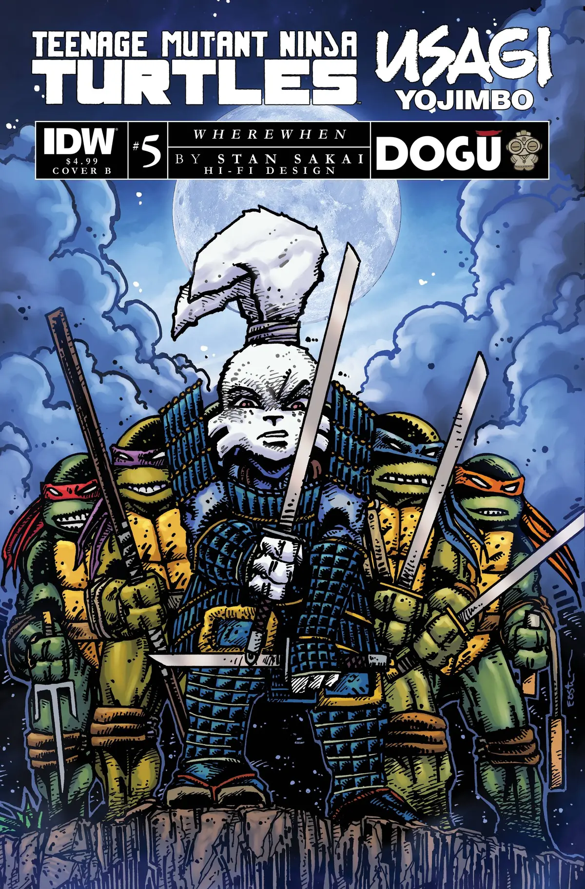 Tmnt Usagi Yojimbo Wherewhen #5 Cvr B Eastman 1