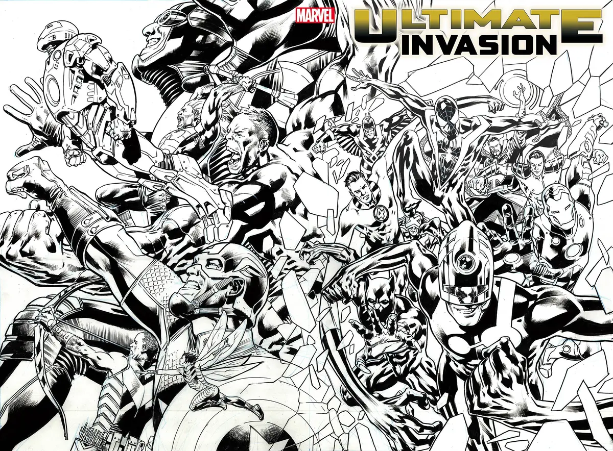 Ultimate Invasion #1 (Of 4) 50 Copy Incv Hitch Wprd B&W Var 1