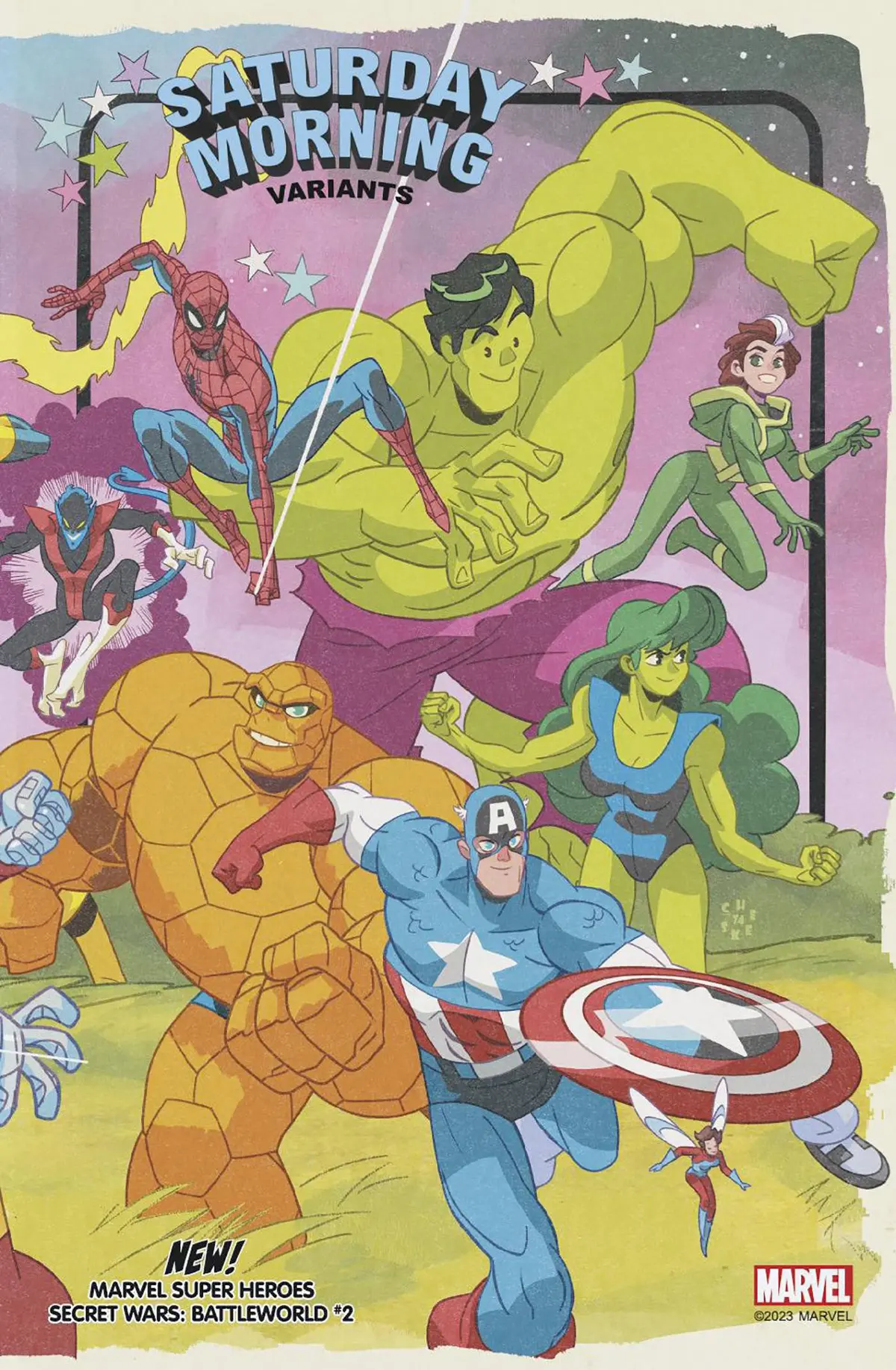 Msh Secret Wars Battleworld #2 Sean Galloway Saturday Morning Variant 1