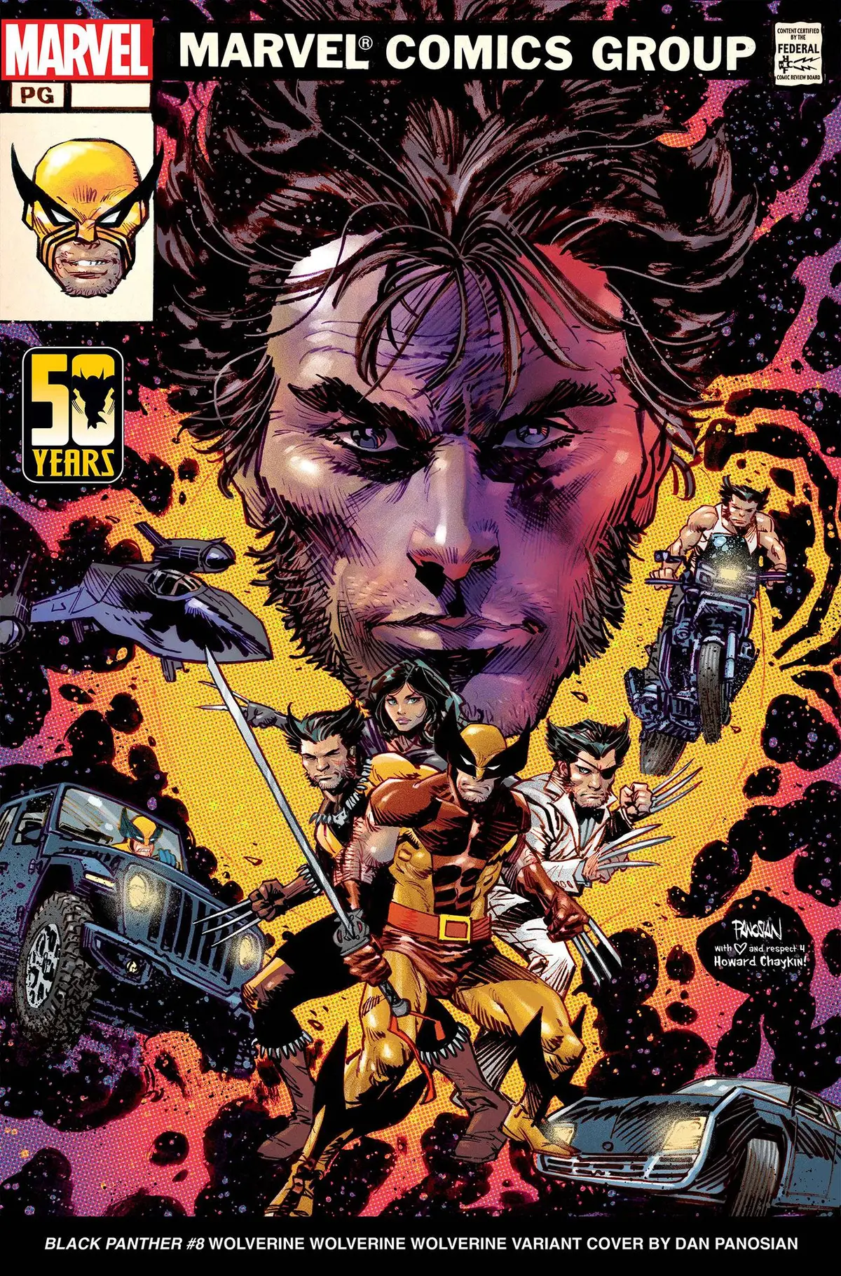 Black Panther #8 Panosian Wolverine Wolverine Wolverine Var (1/17/2024) 1