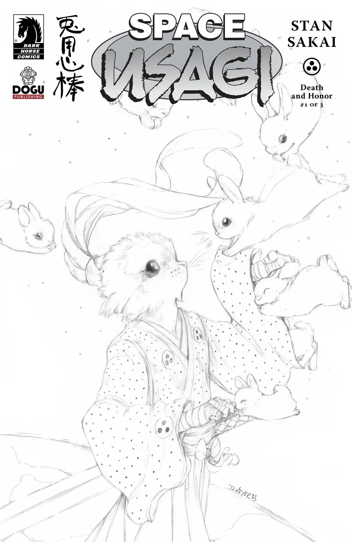 Space Usagi Death & Honor #1 Lcsd 2023 Sketch Meyer Var 1