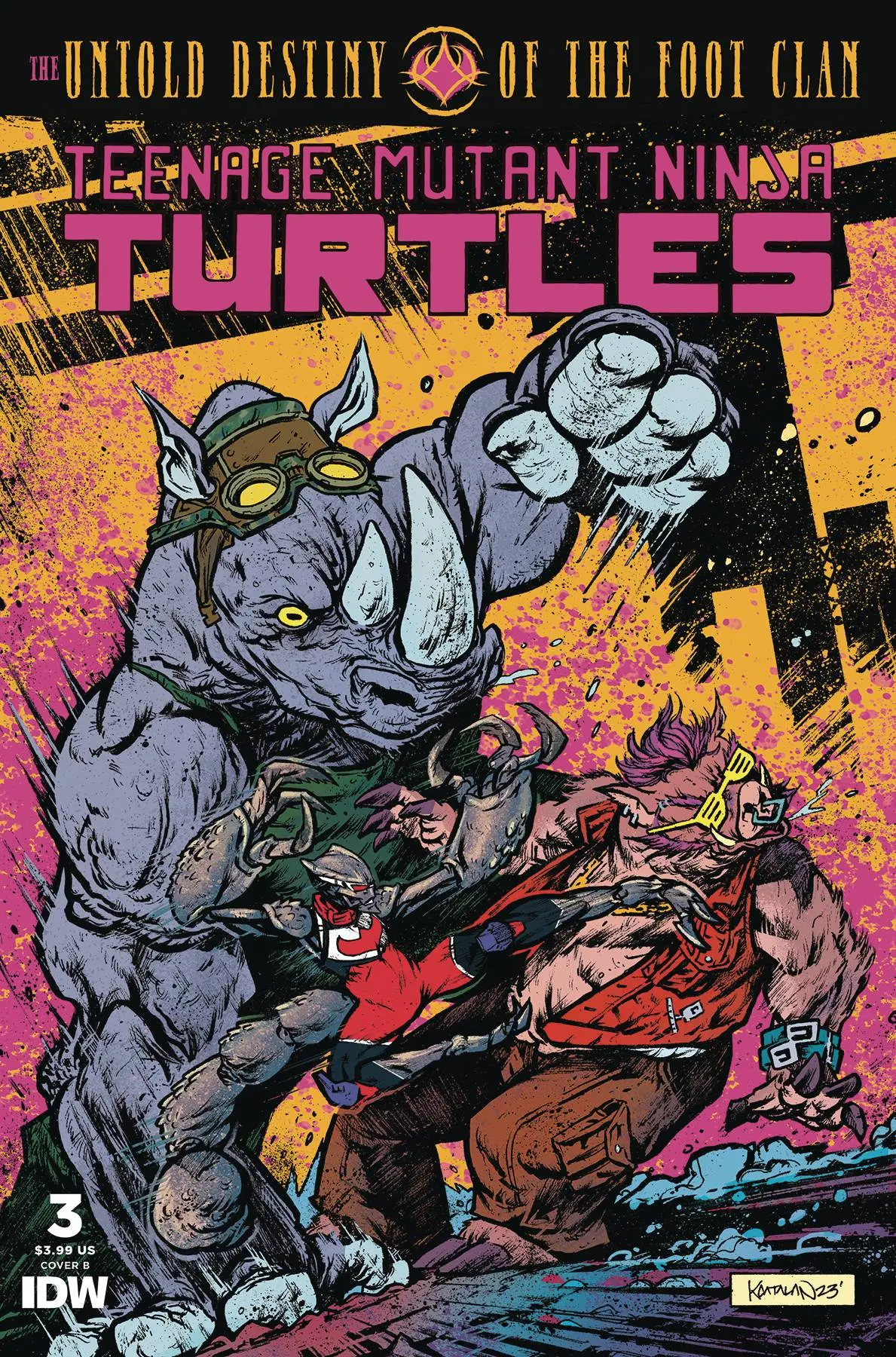Tmnt Untold Destiny Of Foot Clan #3 Cvr B Catalan (Has Cornor Damage) 1