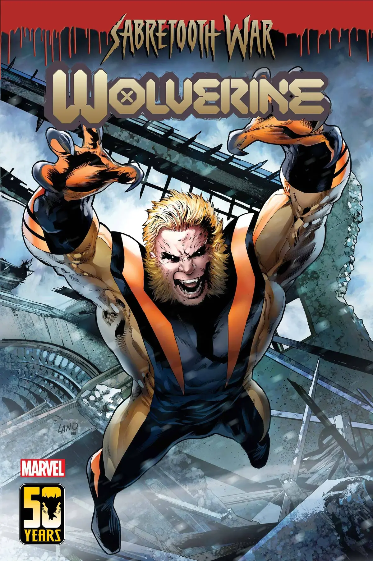 Wolverine #50 Greg Land Sabretooth Var 1