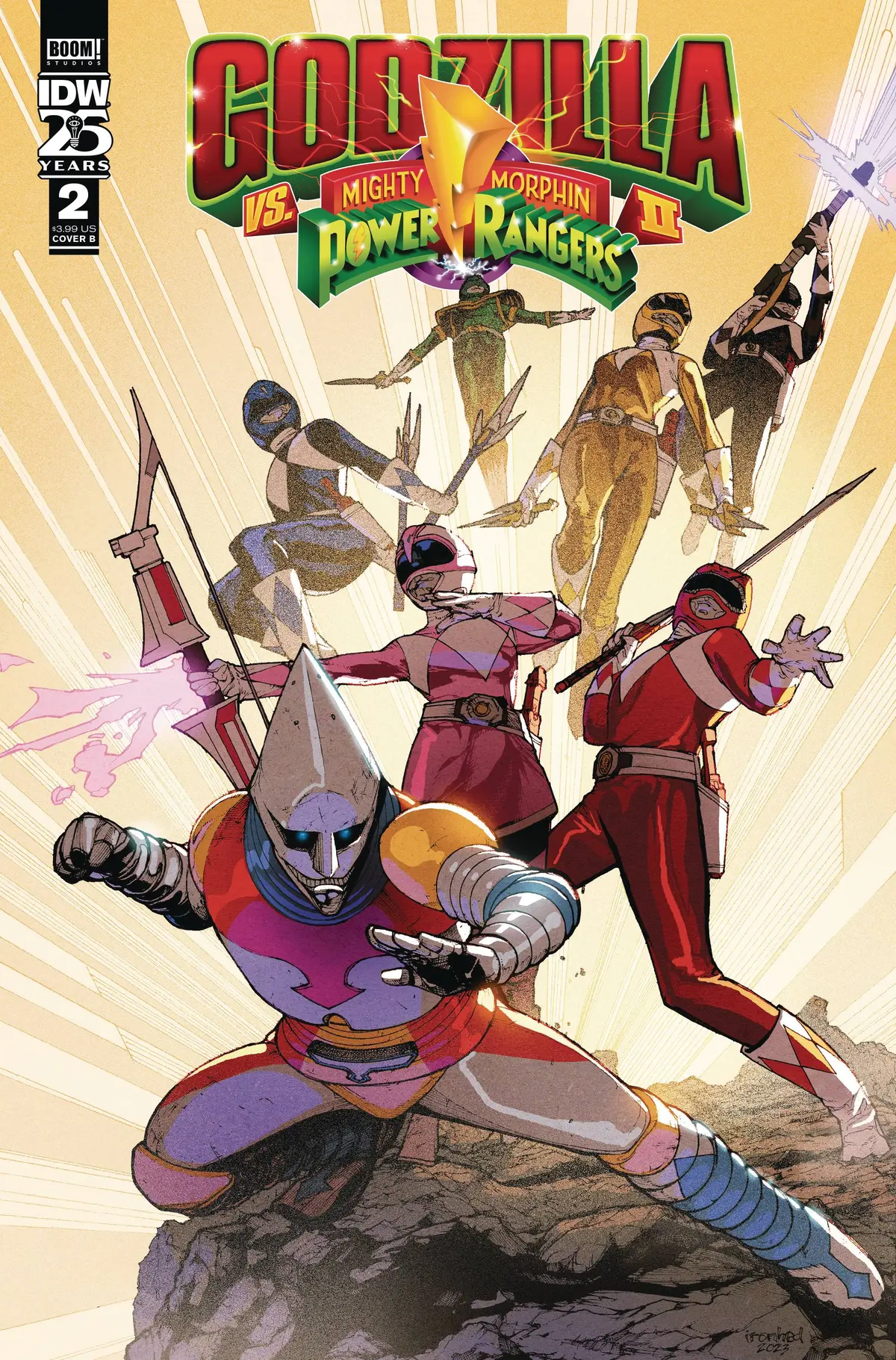 Godzilla Vs Mmpr Ii #2 Cvr B Sanchez 1