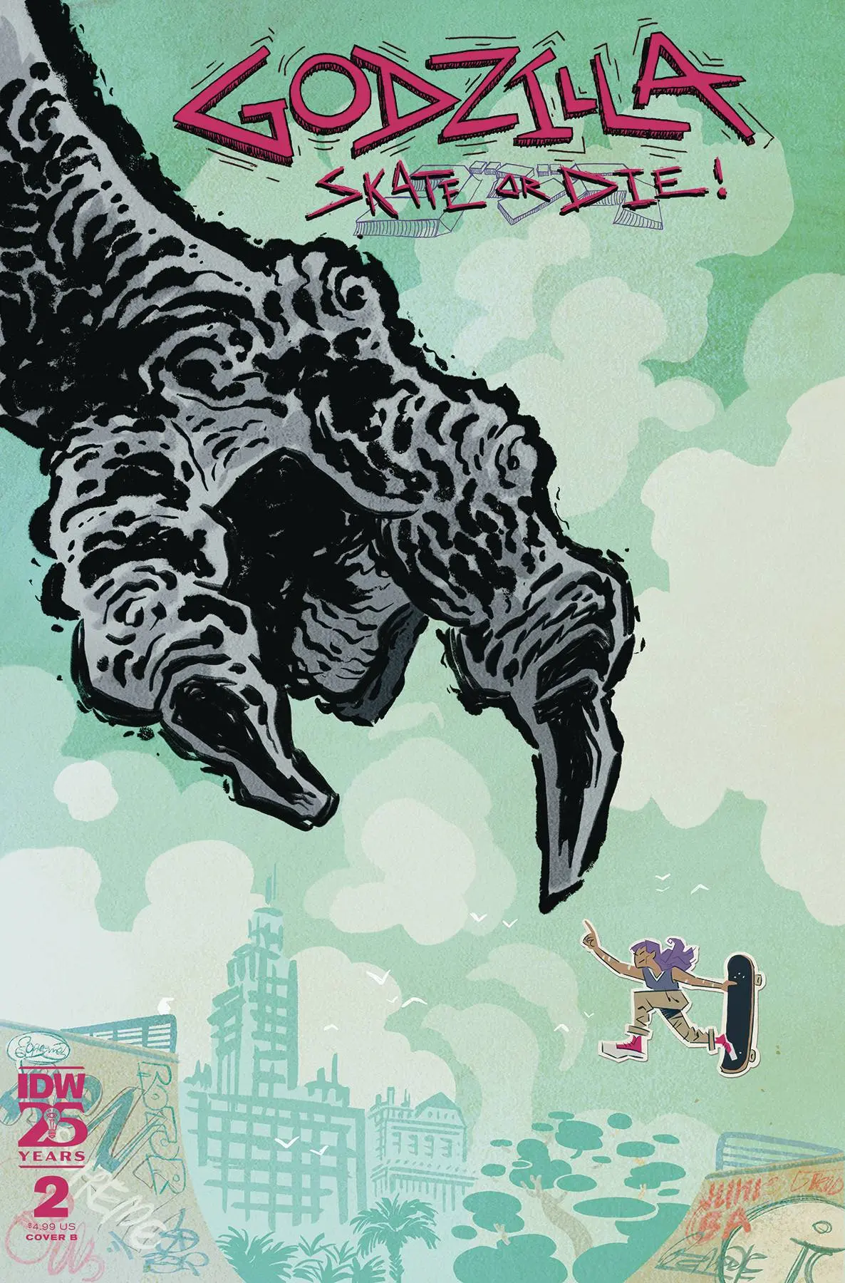 Godzilla Skate Or Die #2 Cvr B Ba 1