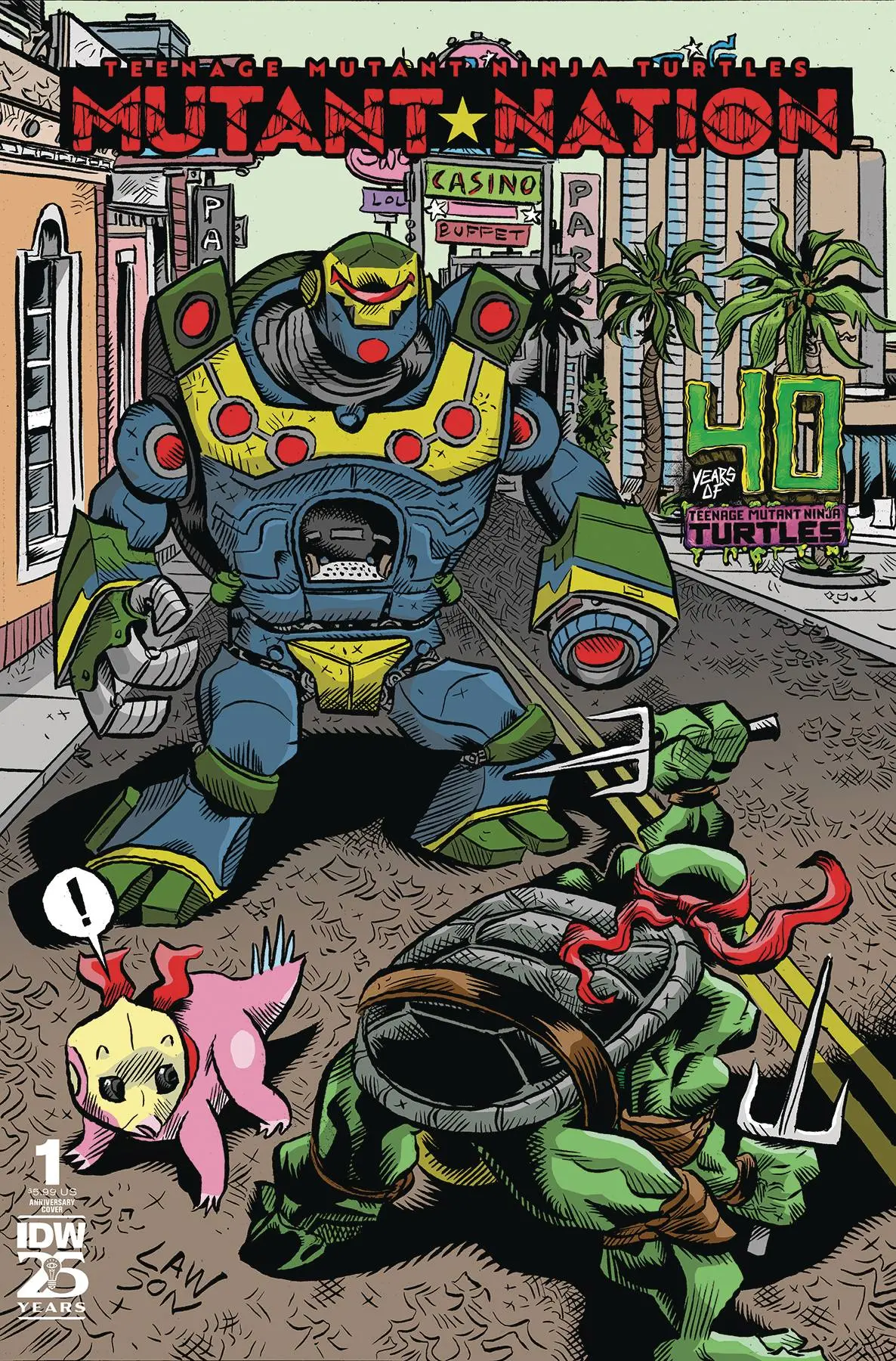 Tmnt Mutant Nation #1 Cvr D 40Th Anniv 1