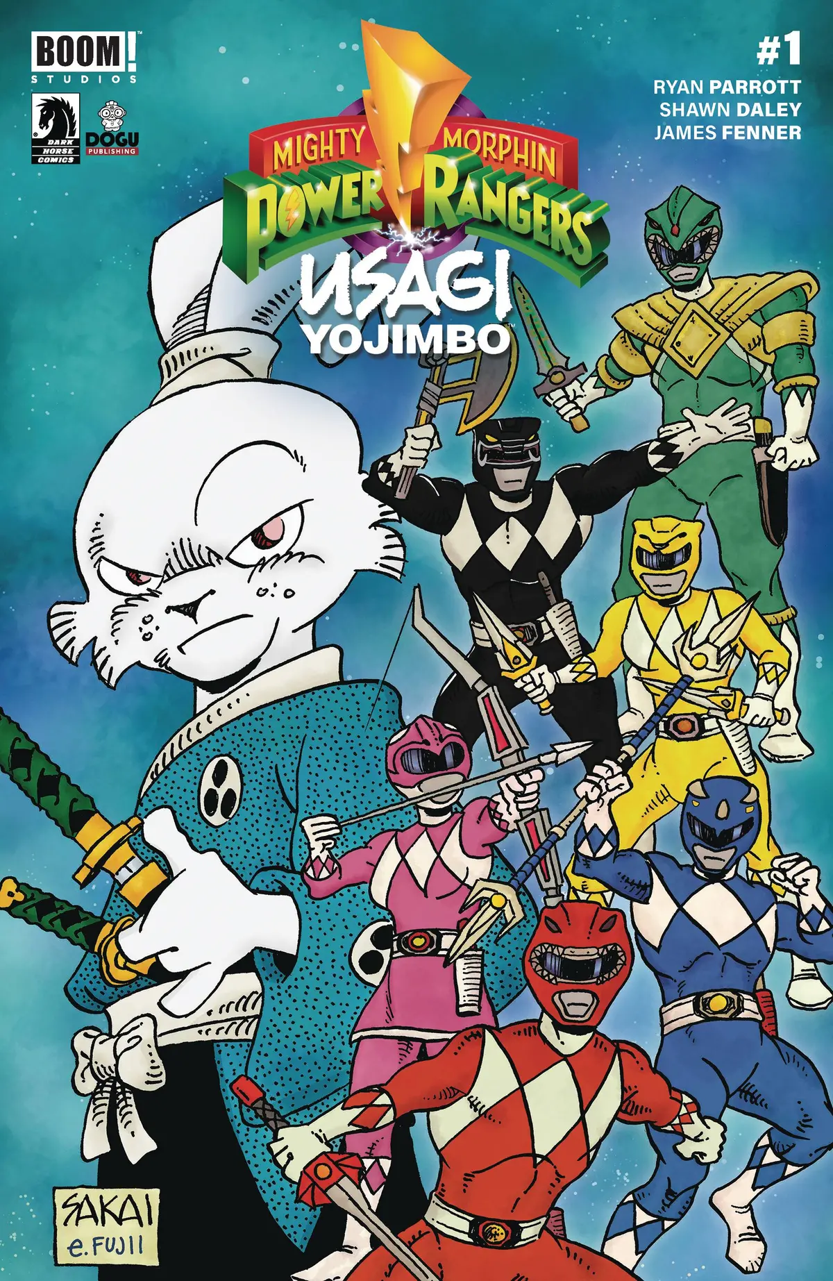 Mighty Morphin Power Rangers Usagi Yojimbo #1 Cvr B Sakai 1