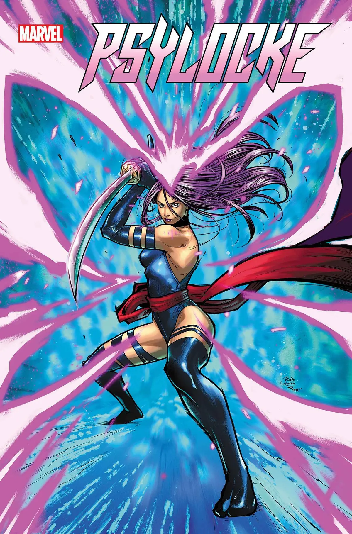 Psylocke #1 Rickie Yagawa Pink Foil Var 1
