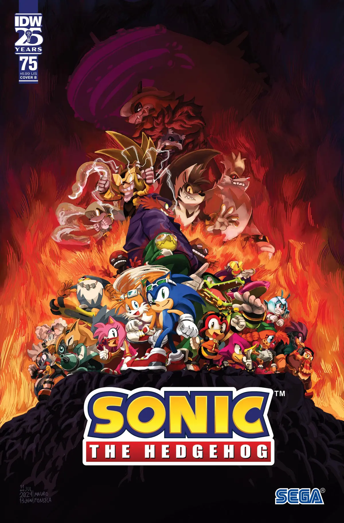 Sonic The Hedgehog #75 Cvr B Fonseca 1