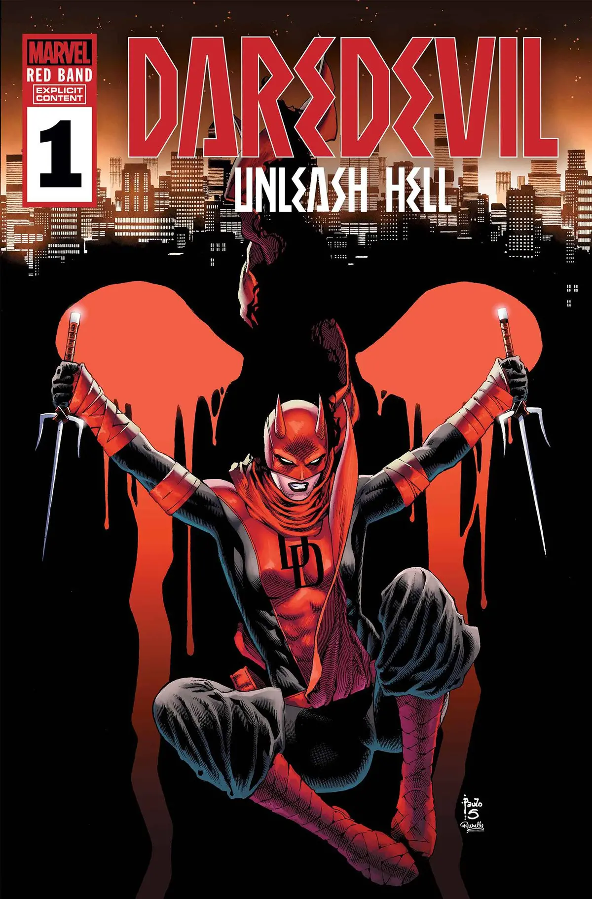 Daredevil Unleash Hell Red Band #1 (Of 5) (Polybag) 1