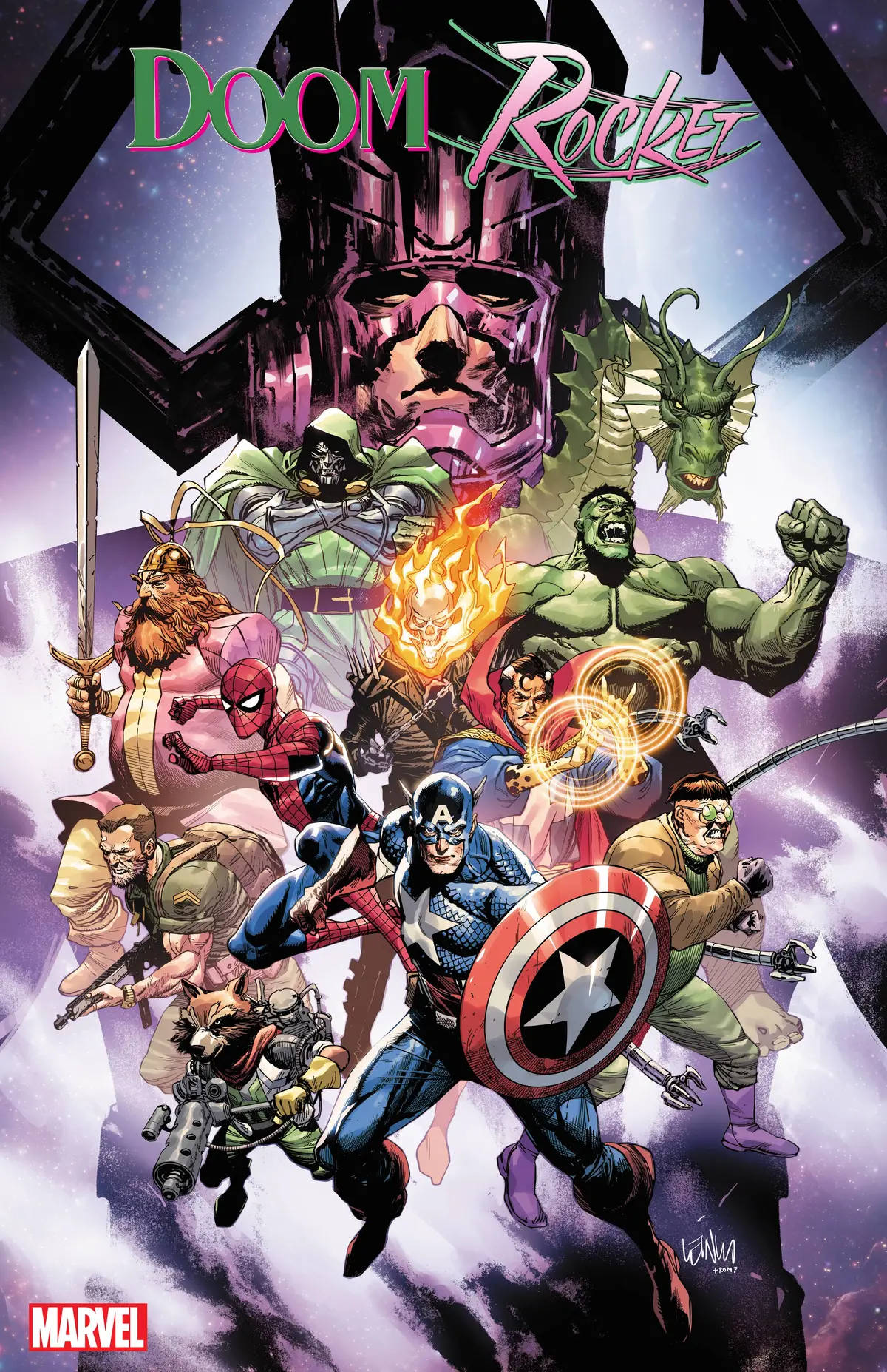 Doctor Doom & Rocket Raccoon #1 Leinil Yu Promo Var 1
