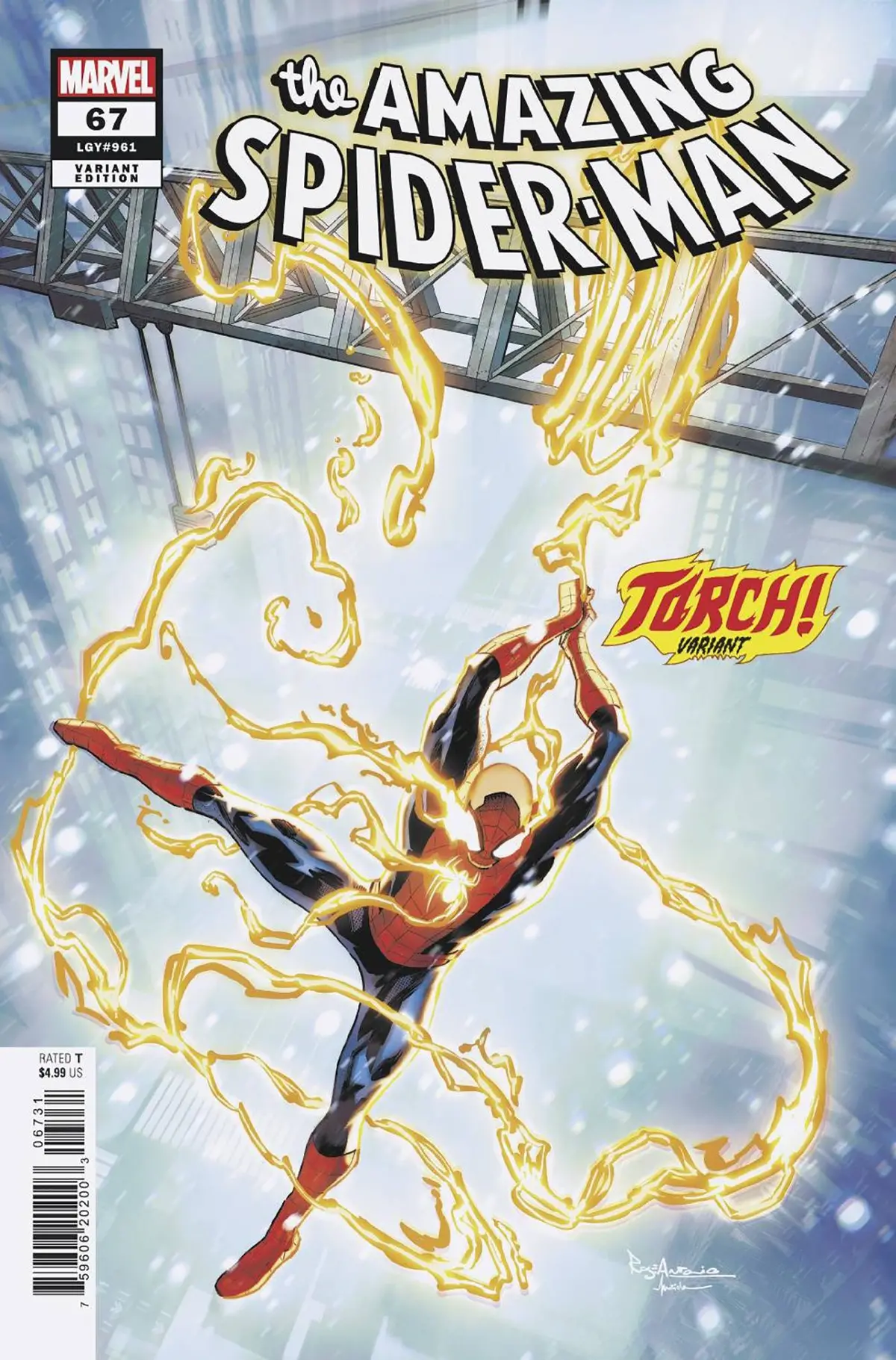 Amazing Spider-Man #67 Roge Antonio Torch Var 1