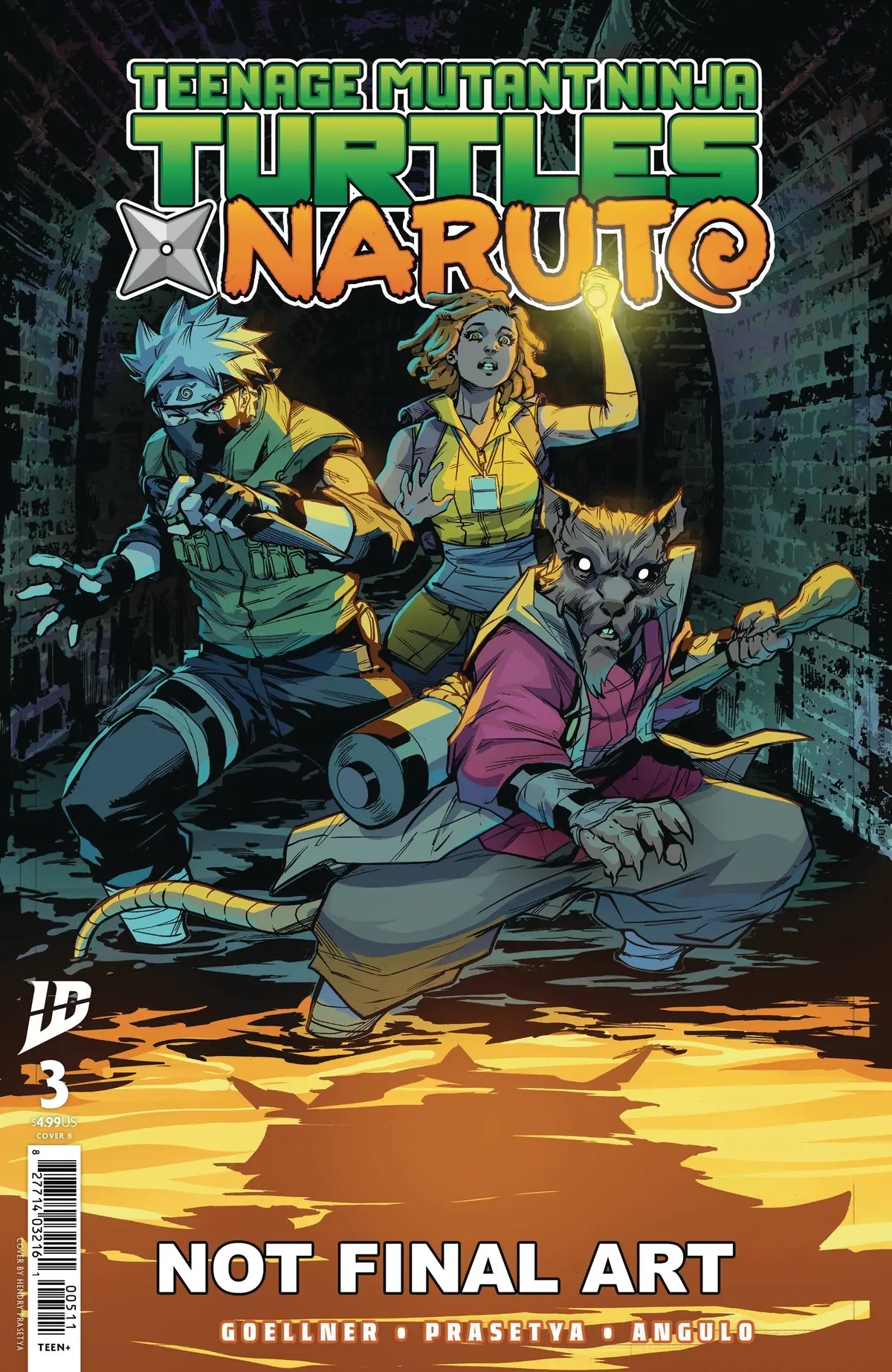 Teenage Mutant Ninja Turtles X Naruto #3 Cvr B Prasetya 1