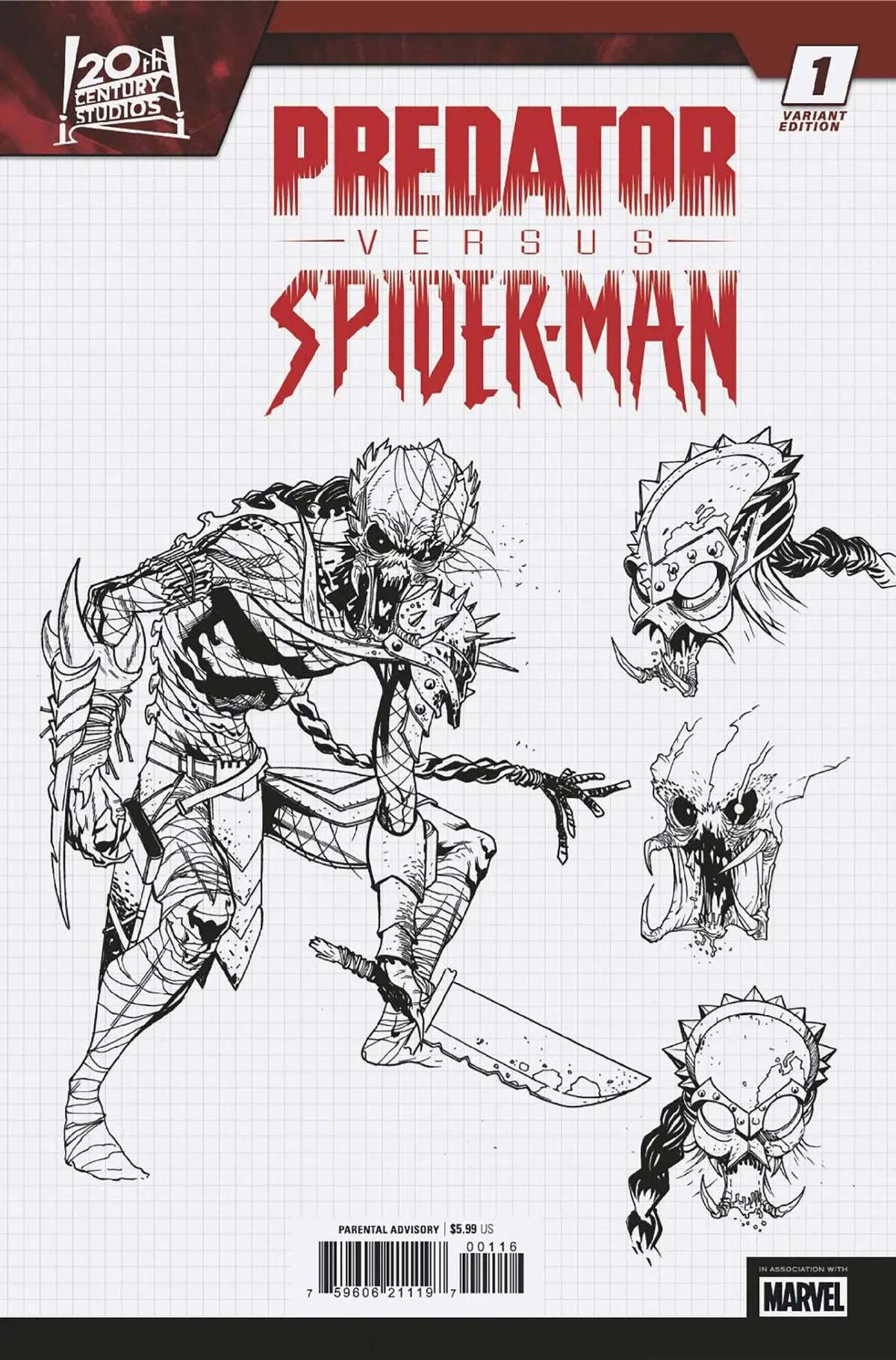Predator Vs Spider-Man #1 (Of 4) 10 Copy Incv Design Var 1