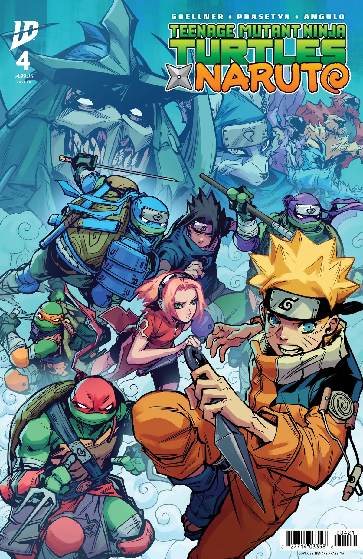 Teenage Mutant Ninja Turtles X Naruto #4 Cvr B Prasetya 1