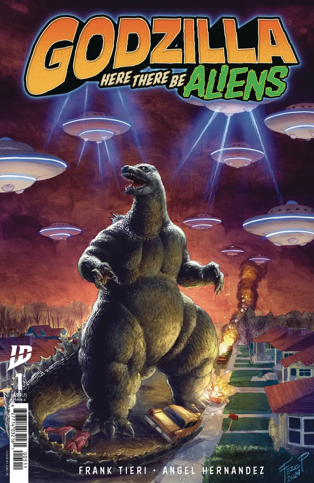 Gozilla Here There Be Aliens #1 Cvr A Pe 1